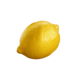 Lemon on transparent background, created with generative AI