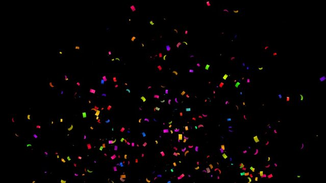 Multicolor Confetti Explosion Overlay.
