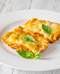 Portion of lasagna
