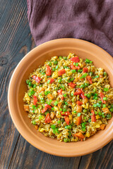 Portion of fried rice