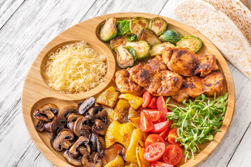 Ingredients for chicken taco