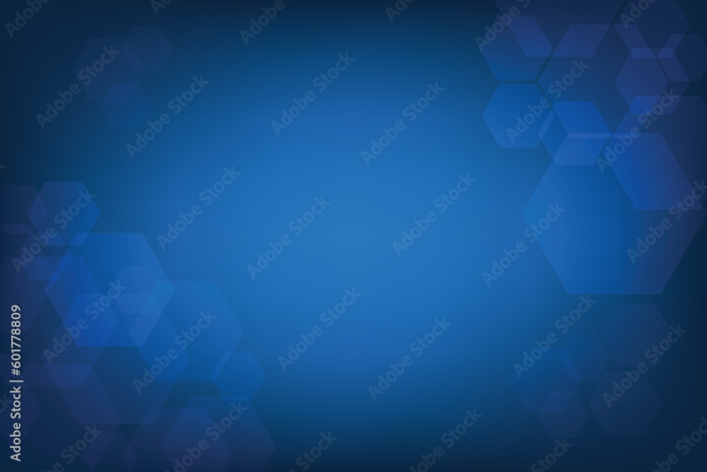 Aufkleber blue abstract hexagonal technology on dark blue background. futuristic and modern template for creat