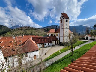 Fototapeta premium Church in Town of Fussen in southern Germany