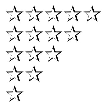 Rating stars icon isolated on white background 