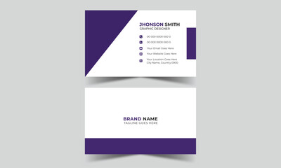 Modern Corporate Creative and Clean Business Card Design Template Name Card Visiting Card Simple Flat Vector Design