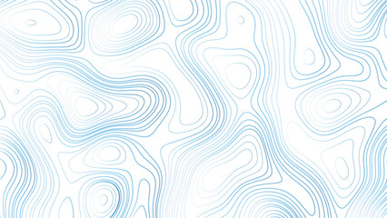 Abstract bule topographic map, vector background with height lines. Topographic map colorful abstract background with contour lines.