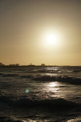 Sun set on the mediterranean in Alexandria