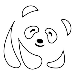 panda icon illustration vector