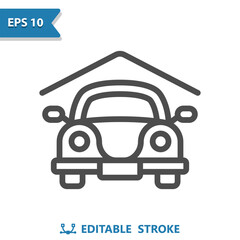 Garage Icon. Car, Vehicle, Auto Repair Shop, Car Park, Parking