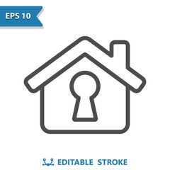 House Icon. Lock, Unlock, Keyhole