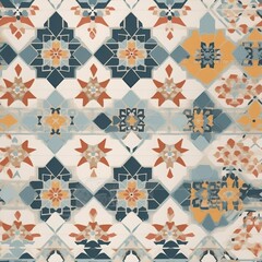Seamless Minimalist Moroccan Tiles Illustration Design Textures