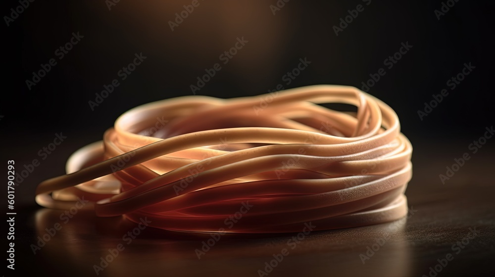 Poster a close up of a bunch of wires on a table. generative ai