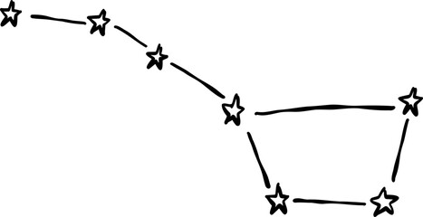 Doodle Big Dipper Constellation © OceanArt