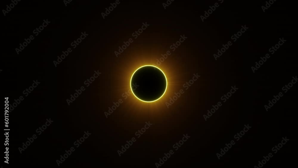 Poster total solar eclipse. computer generated 3d render