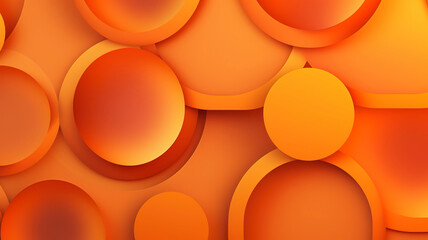 Gradient monochromatic orange background wallpaper with circular shapesand light orange gradients.