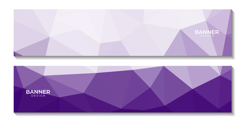 abstract banners geometric purple gradient with triangles pattern modern background for business