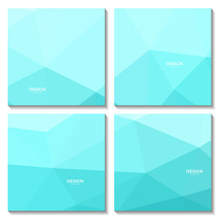 abstract squares geometric aqua green gradient with triangles pattern modern background for business