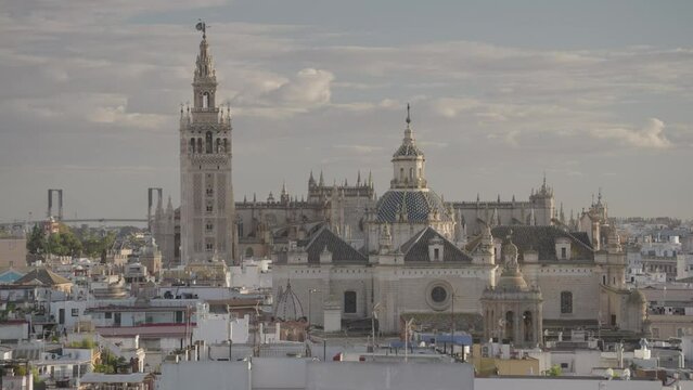 Cityscape Skyline of Old Quarter Seville, Spain