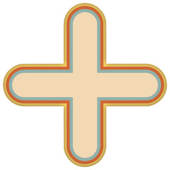 Obraz premium cross symbol in retro colors