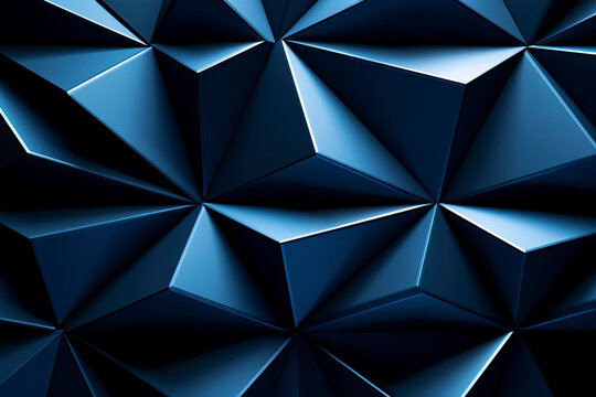 Modern geometric background in dark blue, wallpaper.