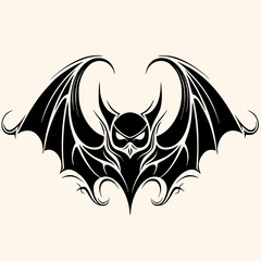 Bat,vampire, vector for logo or icon,clip art, drawing Elegant minimalist style,abstract style Illustration	