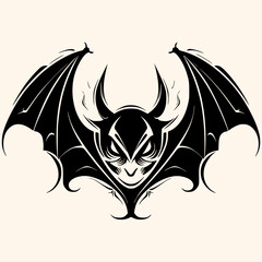 Bat,vampire, vector for logo or icon,clip art, drawing Elegant minimalist style,abstract style Illustration	