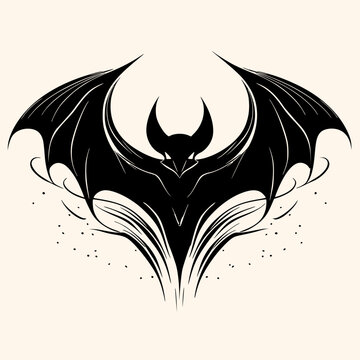 recommend clip art: Bat,vampire, vector for logo or icon,clip art, drawing Elegant minimalist style,abstract style Illustration	