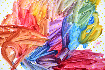Color graphic street art front view