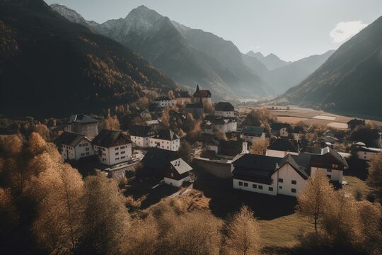 Axams, Austrian city in Tyrol. Generative AI