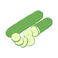 kind of vegetable, cucumber hand drawn