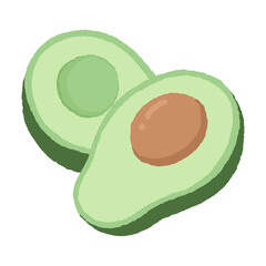 Avocado hand drawn