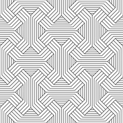 Vector seamless pattern. Modern stylish texture. Monochrome, linear abstract background.