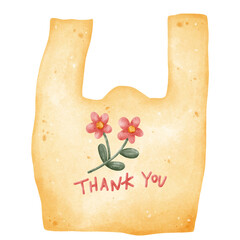 Eco bag hand  drawn illustration
