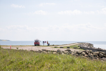 The van at the Danish Western coast