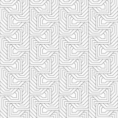 Vector seamless pattern. Modern stylish texture. Monochrome, linear abstract background.