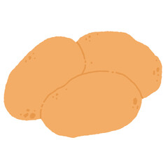 cute bread hand drawn