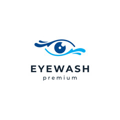 Fototapeta premium eye and water for eye care logo design
