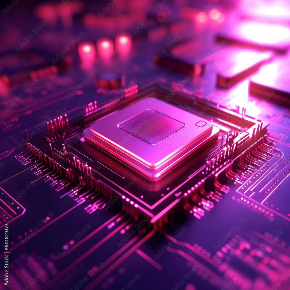 Poster abstract circuit cyberspace design. generative ai.
