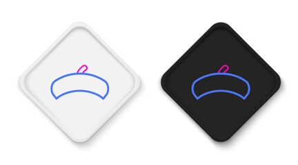 Line French beret icon isolated on white background. Colorful outline concept. Vector