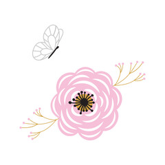 Flower wreath wedding invitation poster logo kids room decor t-shirt design print nursery little sweet art room decor wall design abstract inspiration sketch nature baby shower flowers art circle cute