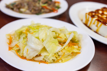Chinese style cuisine with different dish