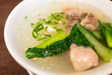 Chicken soup with meat and vegetable