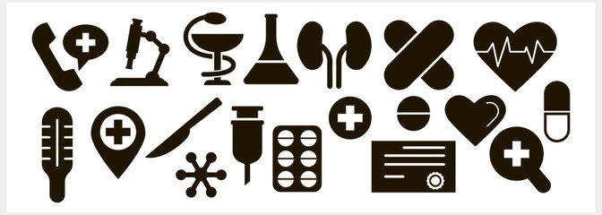 Medicine icon isolated. Stencil clipart Vector stock stock illustration. EPS 10