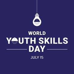 Free vector flat world youth skills day illustration