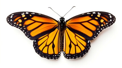 Butterfly Elegance: Close-Up of the Monarch. Generative ai