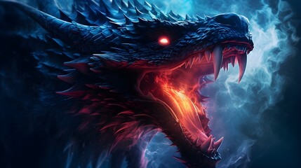 Azure Nightmare: Massive Dragon in the Cold. Generative ai