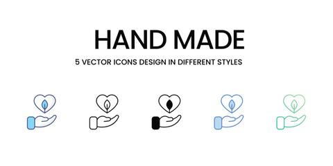 Hand Made Icon Design in Five style with Editable Stroke. Line, Solid, Flat Line, Duo Tone Color, and Color Gradient Line. Suitable for Web Page, Mobile App, UI, UX and GUI design.