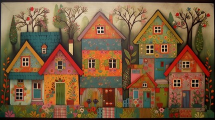 A House in Folk Art Style