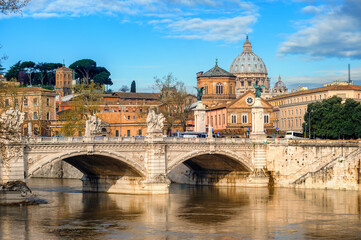 Fototapeta na wymiar Rome historical city skyline, Italy