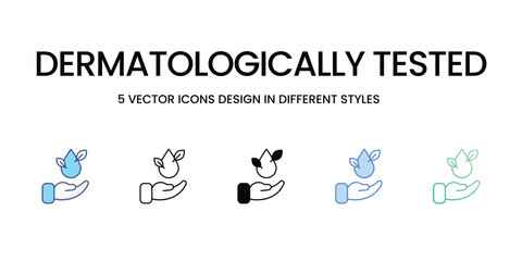 Dermatologically Tested Icon Design in Five style with Editable Stroke. Line, Solid, Flat Line, Duo Tone Color, and Color Gradient Line. Suitable for Web Page, Mobile App, UI, UX and GUI design.